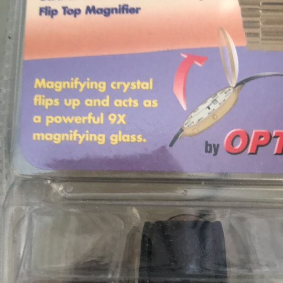 Optics quartz watch. New, magnifying crystal and water resistant black‎ 7 set - Picture 6 of 8